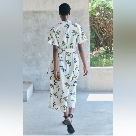 New ZARA Printed Poplin Dress ZW Collection - Picture 5 of 12